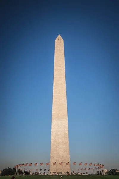 Washington DC monumento da torre memorial ao pôr-do-sol — Fotografia de Stock