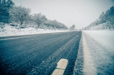 karlı hava koşulları charlotte Havaalanı Kuzey Carol çevresinde