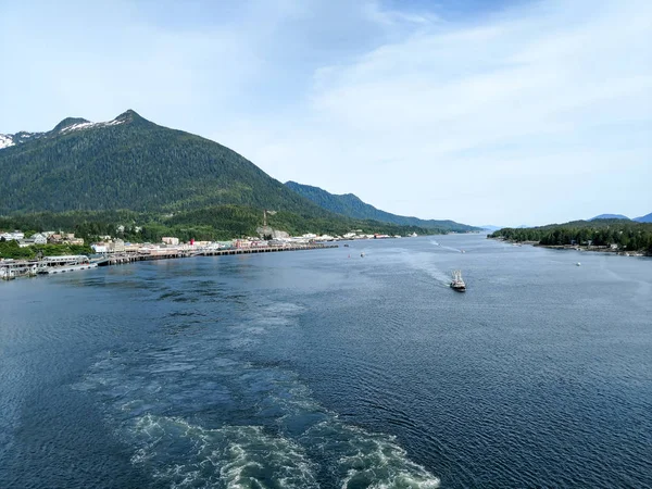 Ketchikan alaska centro de uma cidade norte dos EUA — Fotografia de Stock