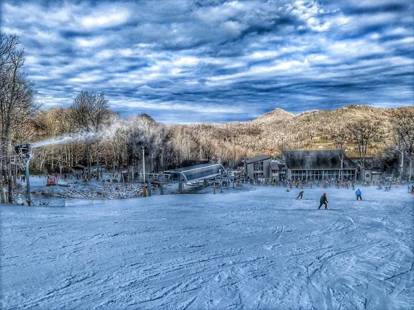 Carolina norte açúcar destino resort de esqui de montanha — Fotografia de Stock