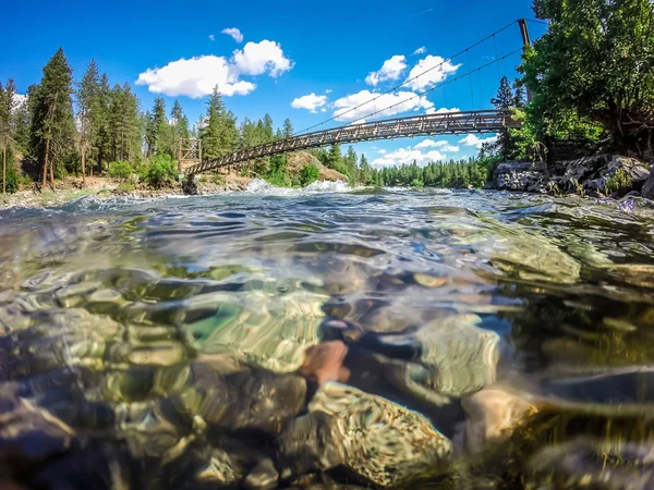 Am Flussufer Bowl und Pitcher State Park in spokane washington — Stockfoto