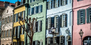 Gökkuşağı satır charleston Güney Carolina'da sokak