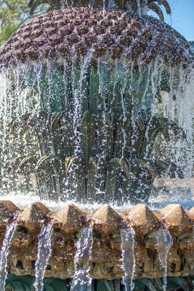 Ο ανανάς κρήνη, στο παραθαλάσσιο πάρκο στο Τσάρλεστον, έτσι — Φωτογραφία Αρχείου