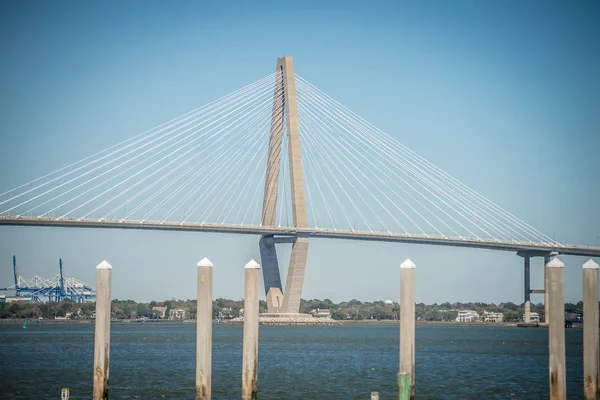 El puente del río Cooper - Charleston, Carolina del Sur — Foto de Stock