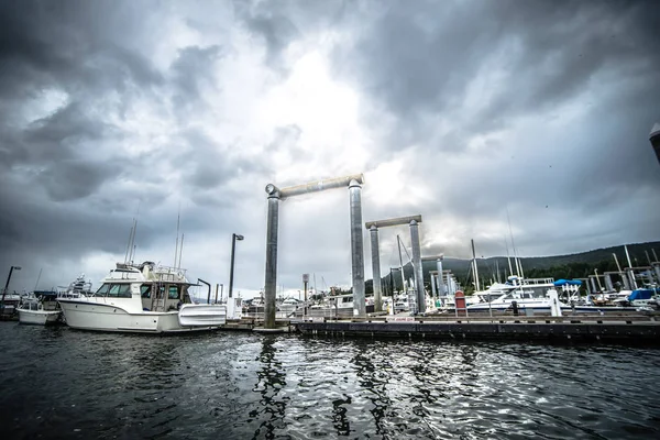 Port av juneau alaska och gatan scener — Stockfoto