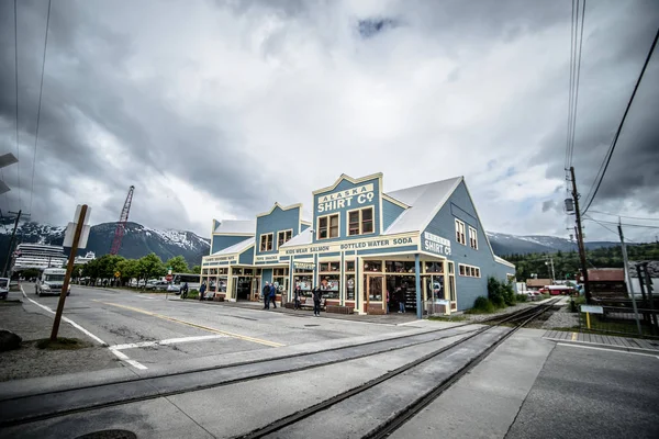 Port of skagway alaska near white pass british columbia canada — Stock Photo, Image