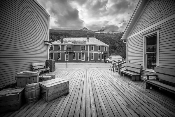 Porto de skagway alaska perto de passagem branca colúmbia britânica canadada — Fotografia de Stock