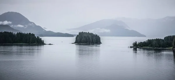 Haziran ayında deniz manzarası ile Alaska doğa ve dağ — Stok fotoğraf