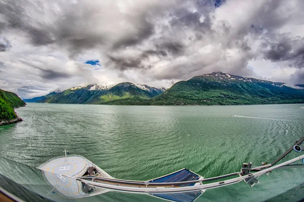 Příroda a hory kolem skagway Aljaška — Stock fotografie