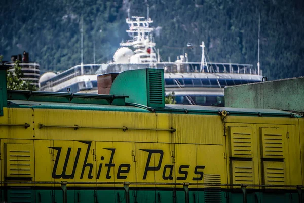 Skagway alaska em junho, EUA cidade do norte perto do Canadá — Fotografia de Stock