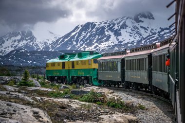 skagway manzara trenle white pass Alaska