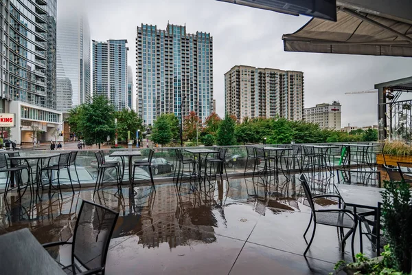 Charlotte north carolina skyline an einem regnerischen tag — Stockfoto