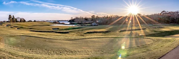 로드아일랜드주에 있는 주 나포 그 골프장 풍경 — 스톡 사진