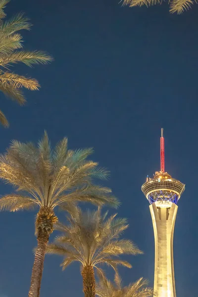 Stratosfer Las Vegas Akşam saatinde — Stok fotoğraf