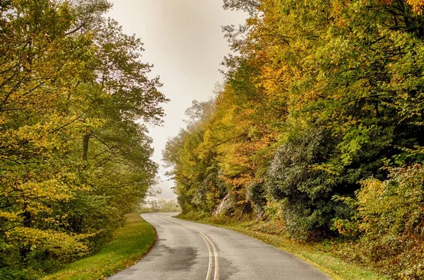 Temporada Otoño Las Montañas Apalachin Blue Ridge Parkway — Foto de Stock