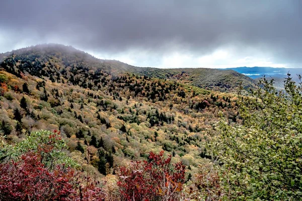 Temporada Otoño Las Montañas Apalachin Blue Ridge Parkway — Foto de Stock