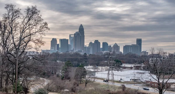 Charlotte North Carolina Panoramę Miasta Centrum — Zdjęcie stockowe