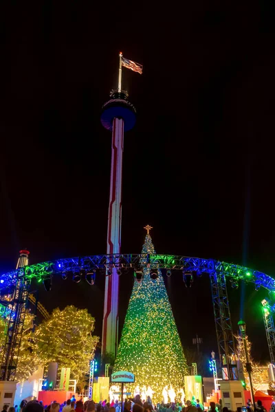 Christmas Time Winterfest Celebration Carowinds Amusement Park Carolinas — Stock Photo, Image