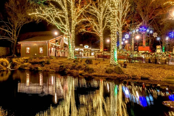 Christmas Time Winterfest Celebration Carowinds Amusement Park Carolinas — Stock Photo, Image
