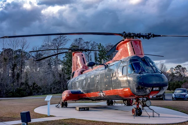 Boeing Chinook Helicóptero Perto Ponto Cereja — Fotografia de Stock