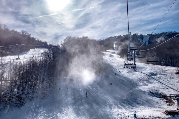 Skifahren Skigebiet North Carolina Februar — Stockfoto