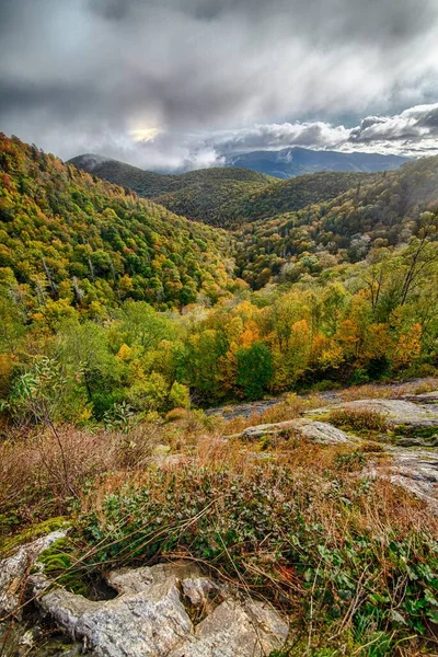 Outono Nas Montanhas Apalaches Vista Longo Blue Ridge Parkway — Fotografia de Stock