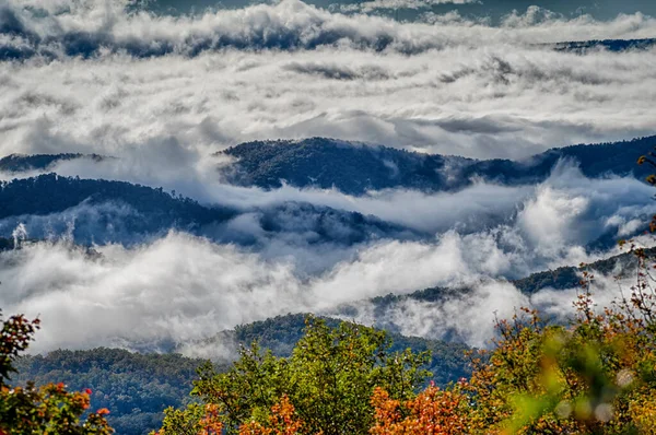阿巴拉契亚山脉的秋天 沿着蓝岭公园观看 — 图库照片
