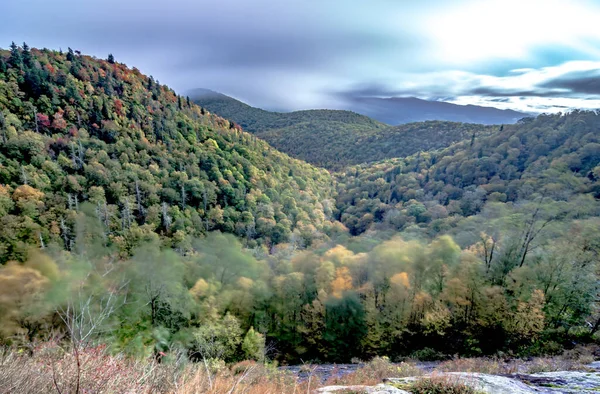 Ochtend Zonsopgang Ove Blauwe Bergrug Parkway Bergen — Stockfoto