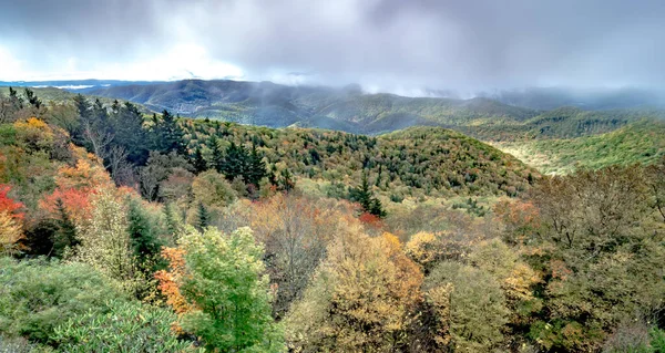 Morgon Soluppgång Ove Blå Parkway Berg — Stockfoto