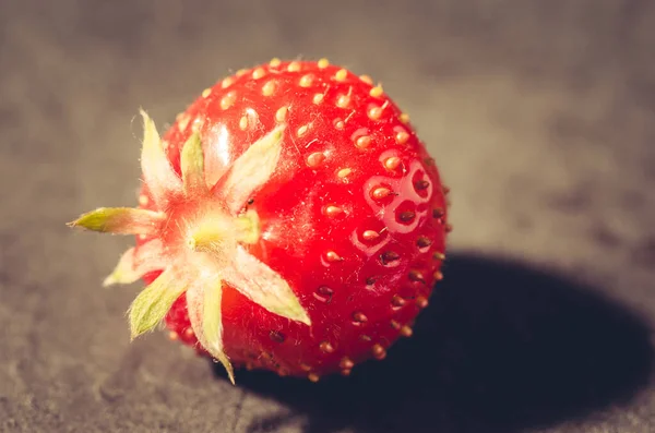 Erdbeere Auf Schwarzem Hintergrund Erdbeere Frische Erdbeere Auf Schwarzem Hintergrund — Stockfoto