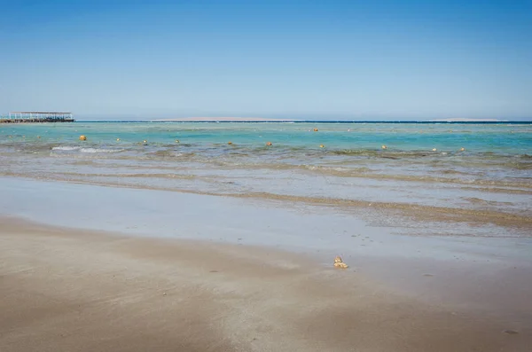 Vista Una Playa Orilla Del Mar Día Verano Playa Verano — Foto de Stock