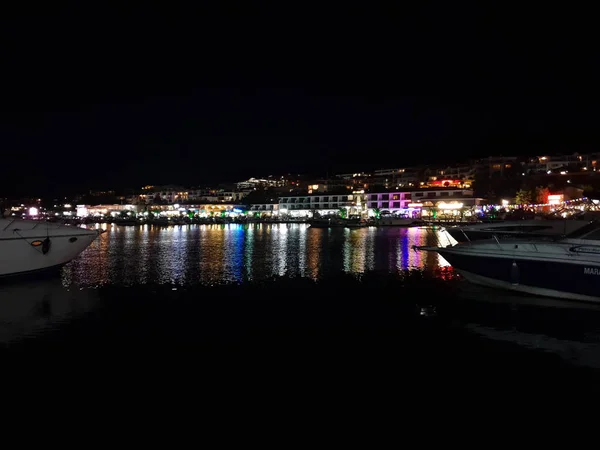 Mare Notturno Paesaggio Riva — Foto Stock