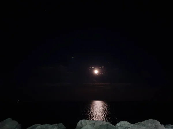 Noite Paisagem Costa Mar — Fotografia de Stock