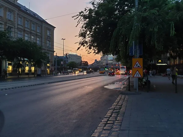 Vista Noturna Cidade Budapeste Hungria — Fotografia de Stock