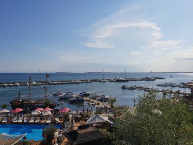 Yazın deniz manzarası