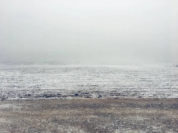 Inverno Ghiacciato Paesaggio Innevato — Foto Stock