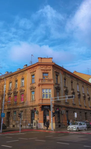 Вид Город Загреб Хорватия — стоковое фото