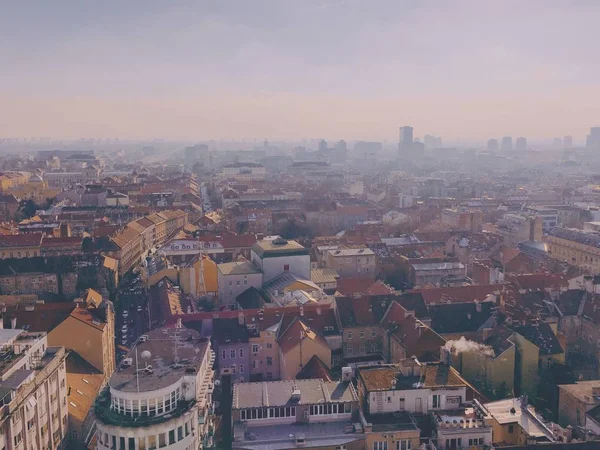 Luftaufnahme Der Stadt Zagreb Kroatien — Stockfoto