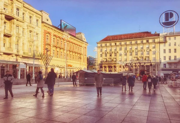 Détails Ville Dans Les Rues Zagreb Croatie — Photo