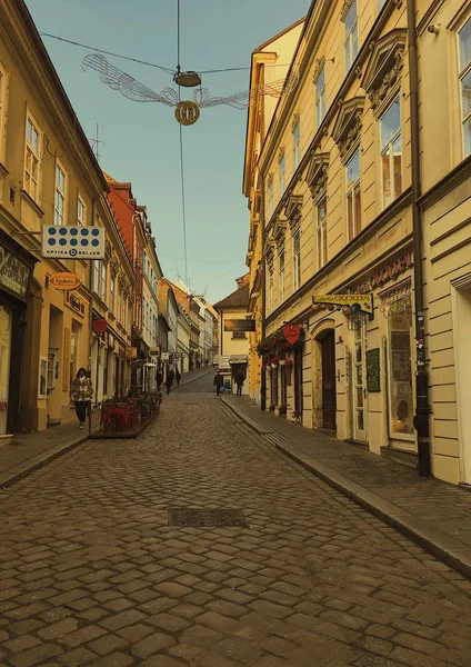 Detalhes Cidade Sobre Ruas Zagreb Croácia — Fotografia de Stock