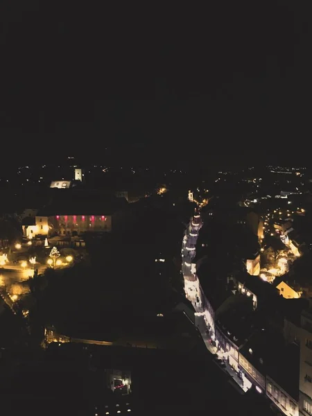 Night Urban Cityscape Zagreb Croatia — Stok fotoğraf
