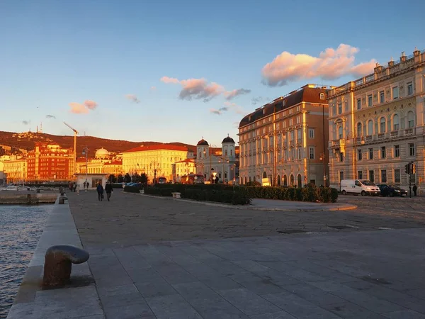 Talya Nın Trieste Kentindeki Tarihi Kent Merkezi Manzarası — Stok fotoğraf