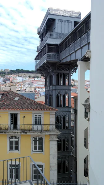 Santa justa lift, Lissabon, portugal — Stockfoto