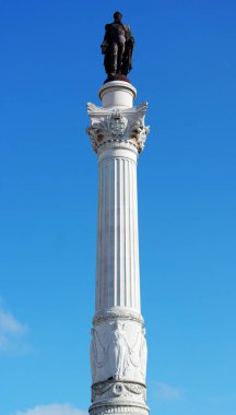 Kral Peter IV heykel, Rossio Meydanı, Lisbon, Portekiz