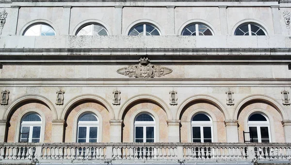 Rossio square buildings, Lisbon, Portugal — Stock Photo, Image