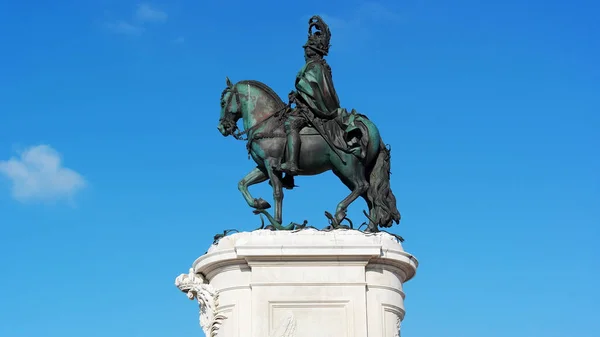 Estátua do Rei José, Praça do Comércio, Lisboa, Portugal — Fotografia de Stock