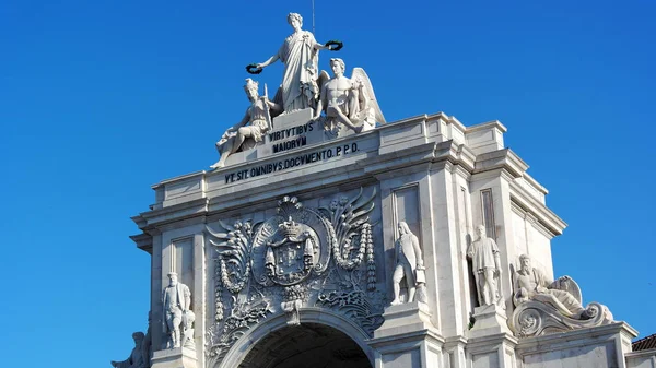 Augusta gate arch, Lisboa, Portugal – stockfoto