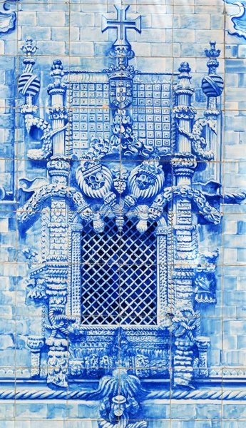 Portugalski azulejos, Tomar, Portugalia — Zdjęcie stockowe
