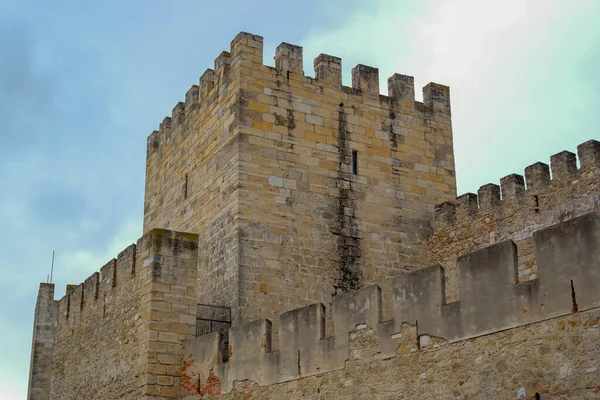 Замок Святого Георгия Лиссабон Португалия — стоковое фото