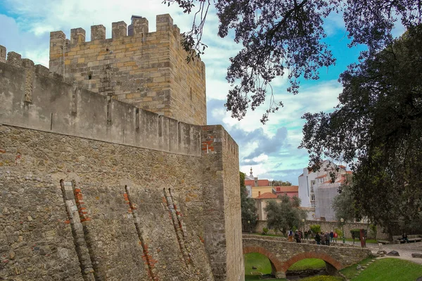 Castello San Giorgio Lisbona Portogallo — Foto Stock